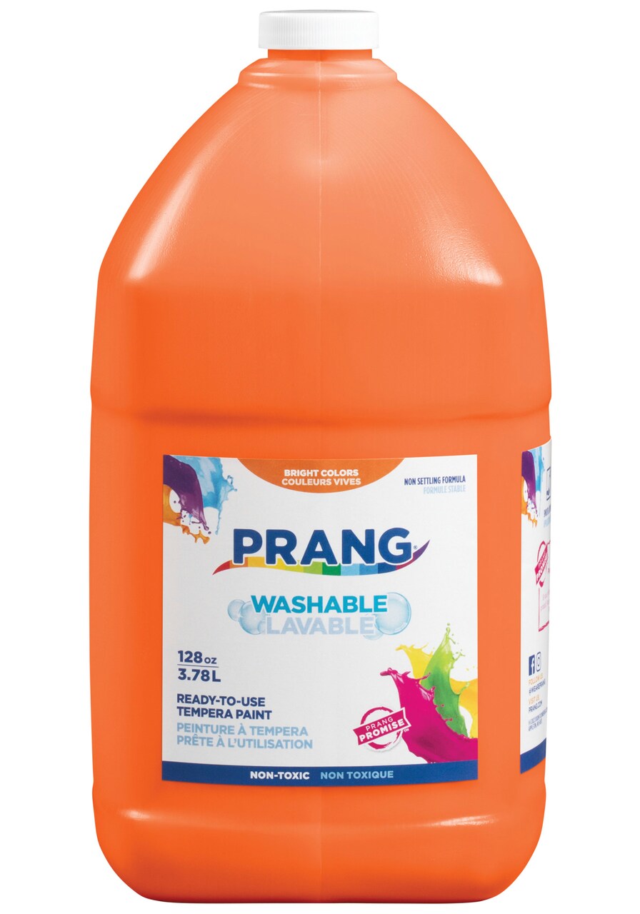 Prang Ready-to-Use Washable Tempera Paint, Gallon, Orange